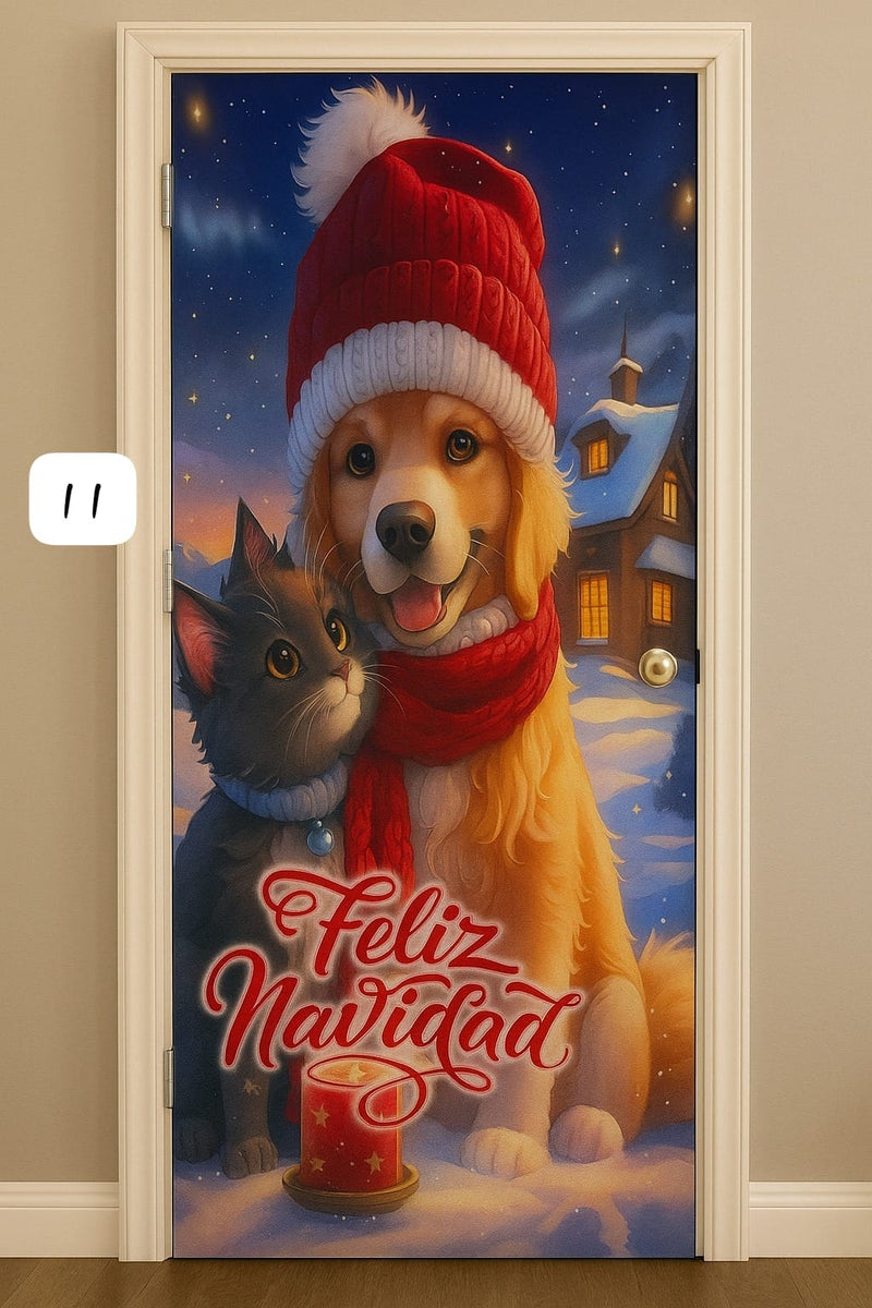 Forro Navideño puerta
