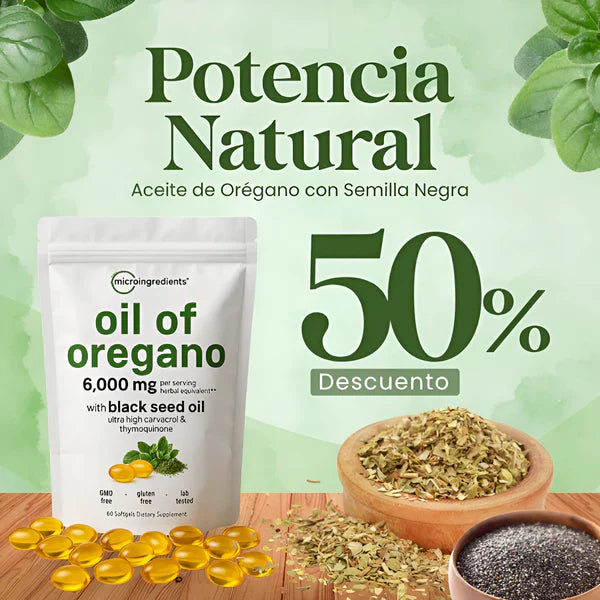 Aceite de Orégano + Semilla Negra+🎁 Incluye BONO GRATIS + 🚚 Envío sin costo